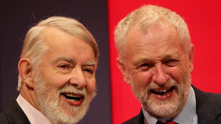 Jeremy Corbyn, right, has described Mr Flynn as a 'good friend'