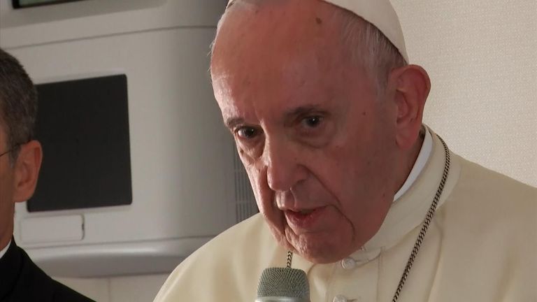 The Pope admitted the abuse of nuns was still going on to reporters on his plane back to Rome