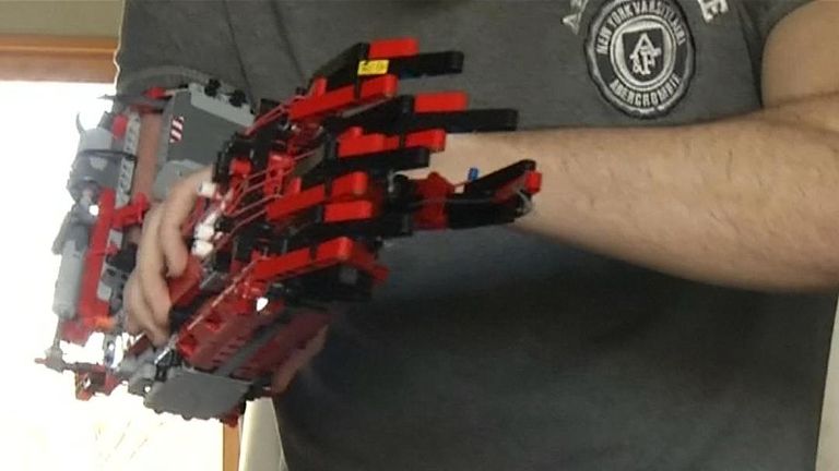 David Aguilar started building Lego arms as a child