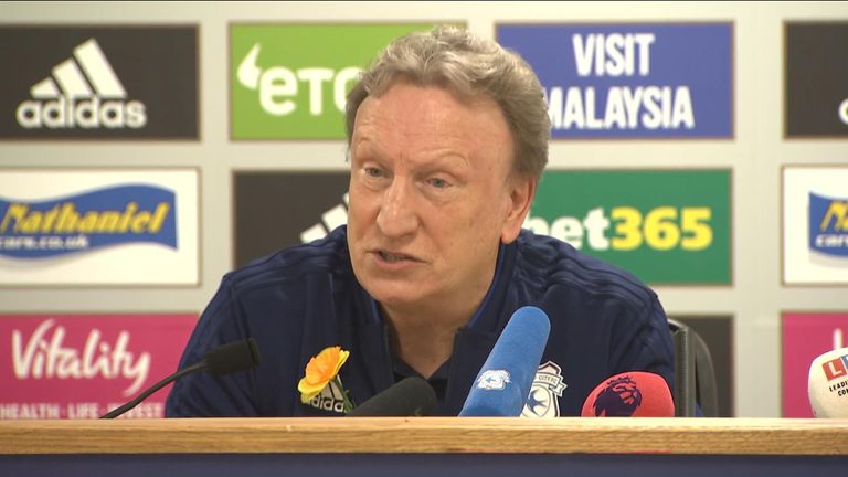 Neil Warnock gives a press conference after the discovery of the body of Emiliano Sala.