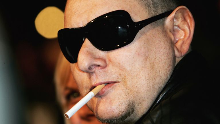 Shaun Ryder arrives at the live final of the UK Music Hall Of Fame 2005, the culmination of the two-week Channel 4 series looking at 1950&#39;s-1990&#39;s popular music, at Alexandra Palace on November 16, 2005