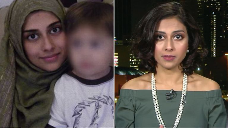 Former IS wife Tania Joya has urged the British public to have mercy on Shamima Begum. Pic: Tania Joya/Sky News