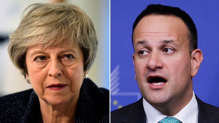 Mrs May will be hoping to come to an agreement with Mr Varadkar over dinner in Dublin