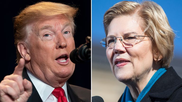 Donald Trump made a swipe at the Democrat candidate following her announcement