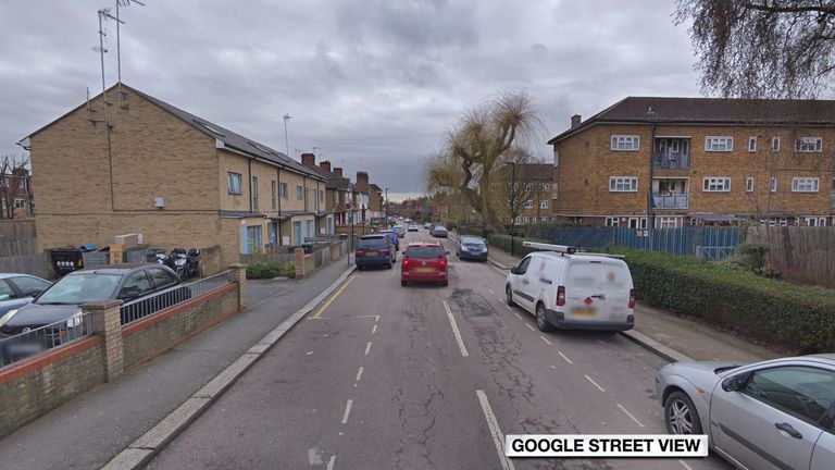 A view of Vincent Road, Wood Green, north London, looking from Lordship Lane