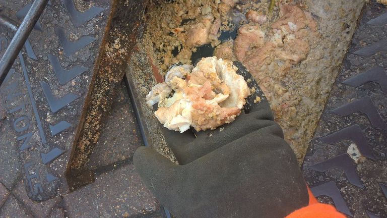 This pudding was surprisingly intact. Pic: Twitter/Anglian Water