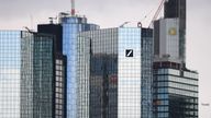 The Frankfurt headquarters of both Deutsche Bank (l) and Commerzbank