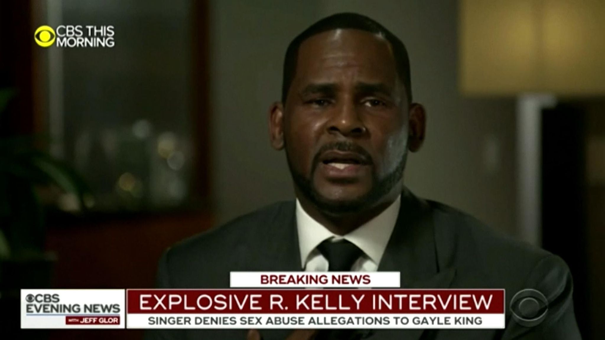 I Didn T Do This Stuff R Kelly Breaks Down In First Interview Since   Skynews R Kelly Cbs 4598651 