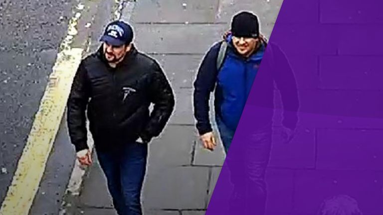 Colonel Alexander Mishkin (R) and Colonel Anatoliy Chepiga deny any involvement in the novichok attack