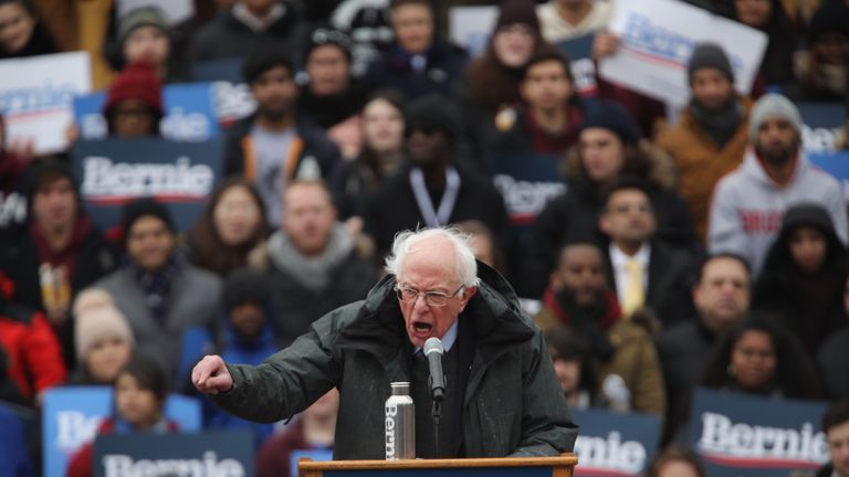 Bernie Sanders called for a &#39;political revolution&#39; as he launched his presidential campaign in Brooklyn