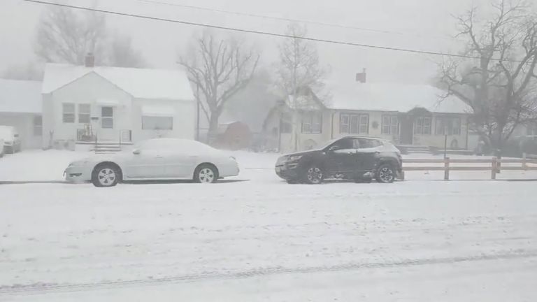 One dead as 'historic bomb cyclone' causes chaos in US | US News | Sky News