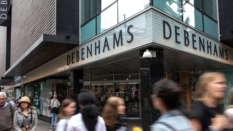 The Debenhams store on London&#39;s Oxford Street