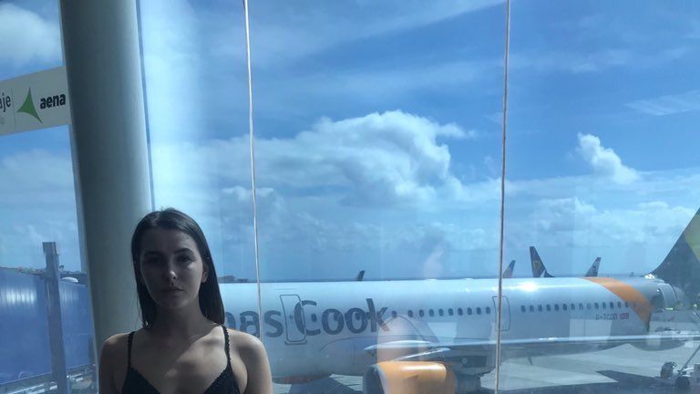 Emily O&#39;Connor was told to &#39;cover up&#39; on the flight. Pic: Emily O&#39;Connor