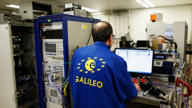 NOORDWIJK, NETHERLANDS - APRIL 14: Armen Derderian, Head of Laboratory Unit works in the GNSS Payload test facility with the In-Orbit Validation or IOV, the working model of the orbiting Galileo satellite for testing on the ground in the Radio Frequency Systems, Payload and Technology Laboratories at the European Space Agency on April 14, 2016 in Noordwijk, Netherlands. (Photo by Dean Mouhtaropoulos/Getty Images) Satellites of all kinds have one central characteristic in common. They all have to