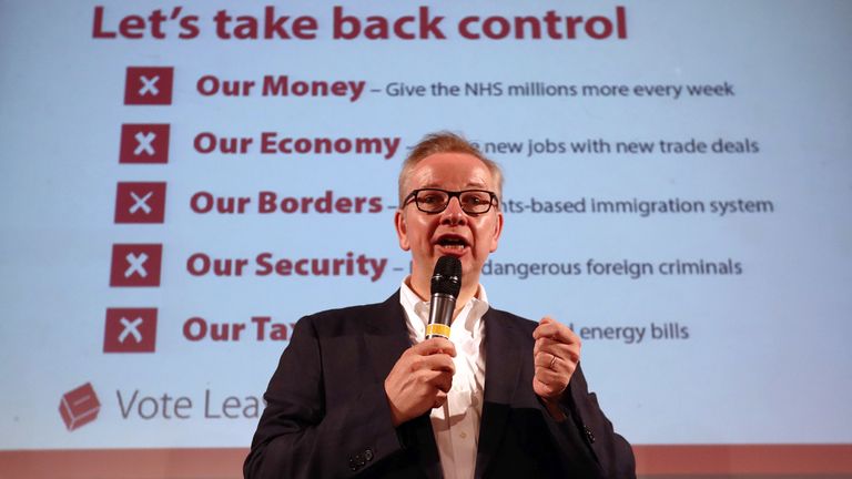 Many leave campaigners, such as Michael Gove, promised the UK would leave with a deal