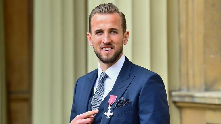 Harry Kane received his MBE for services to football