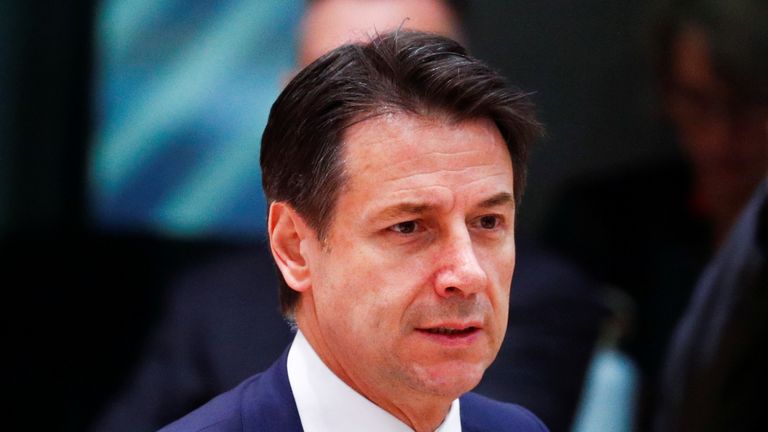 Italian Prime Minister Giuseppe Conte