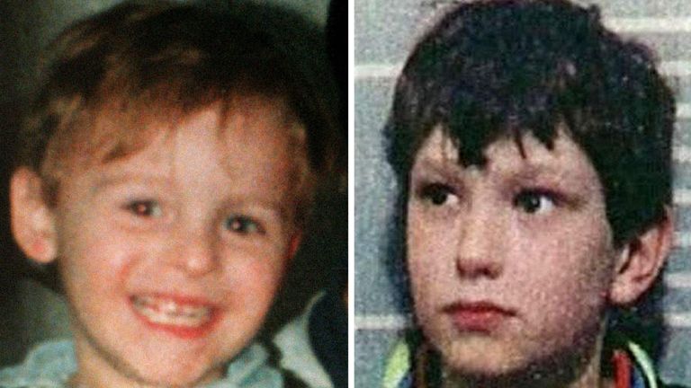 James Bulger, left, was murdered by Jon Venables, right, and Robert Thompson