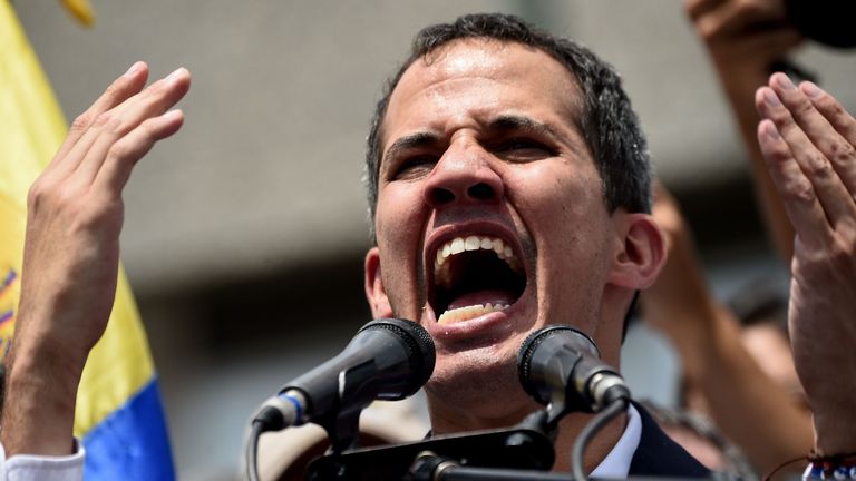 Juan Guaido is seeking to replace Nicolas Maduro as the leader of Venezuela