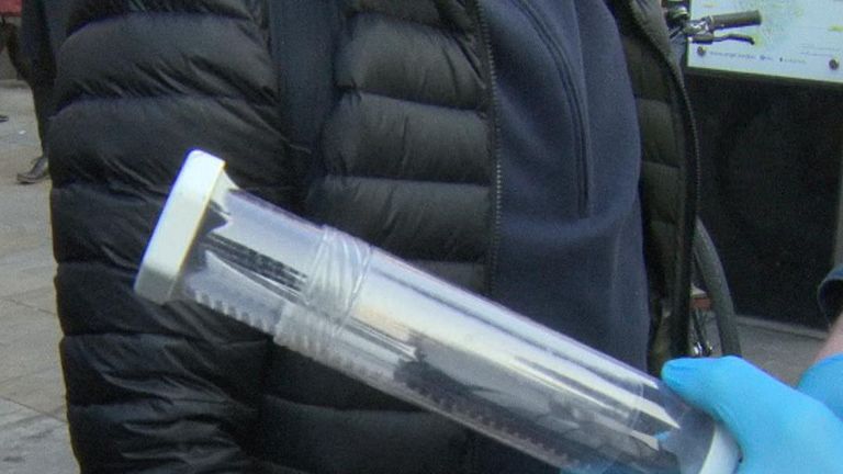 This knife was recovered on a stop and search operation in London 