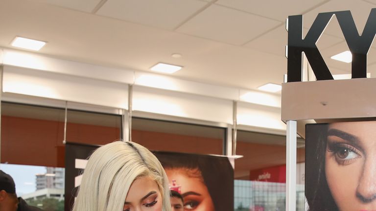 Kylie Jenner attends the launch of her range at an Ulta Beauty store in Texas