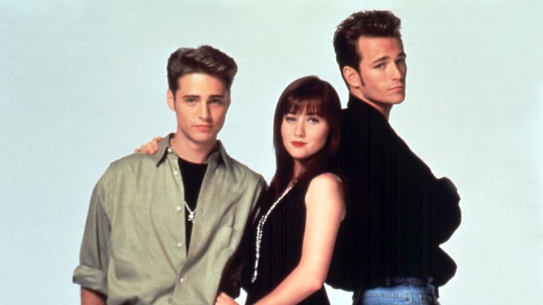 Jason Priestley, Shannen Doherty and Luke Perry shot to fame in the 1990s teen drama