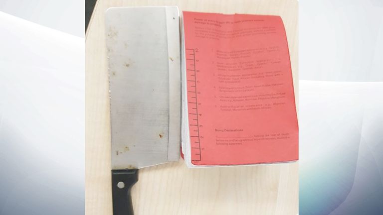 A schoolboy has been arrested after trying to slash a fellow pupil with a meat cleaver