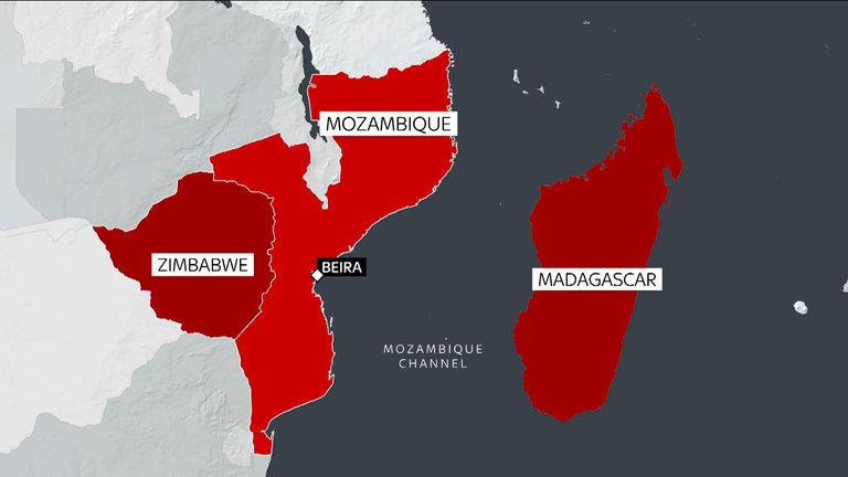 Cyclone Idai hit areas of Mozambique, Zimbabwe and Malawi