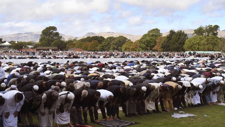 Thousands joined in prayers brought a striking and defiant response to the shooting