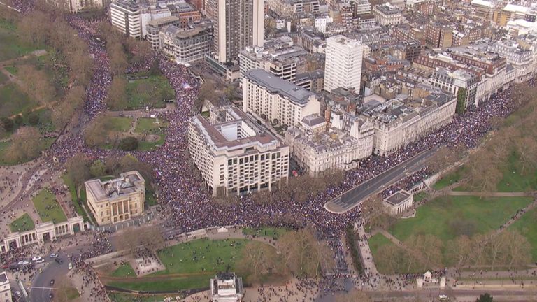 Put It To The People Brexit protesters march through Central London