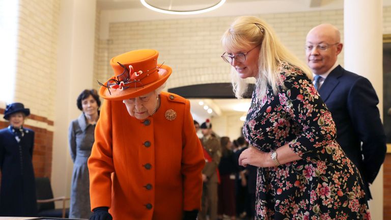 The Queen announced the museum's new Top Secret exhibition