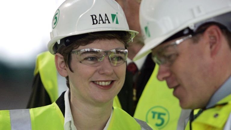 Ruth Kelly, the Education Secretary during her visit to the Heathrow Terminal 5 site 22/3/2005