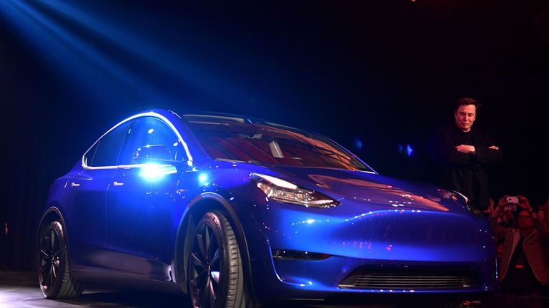 Elon Musk launches the Tesla Model Y