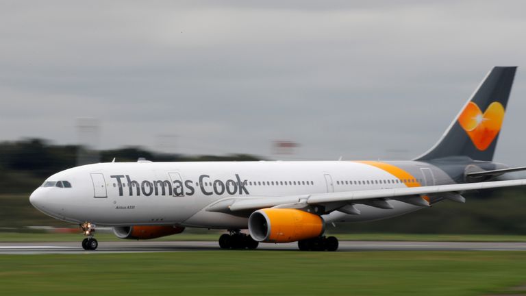 Thomas Cook flight. File pic