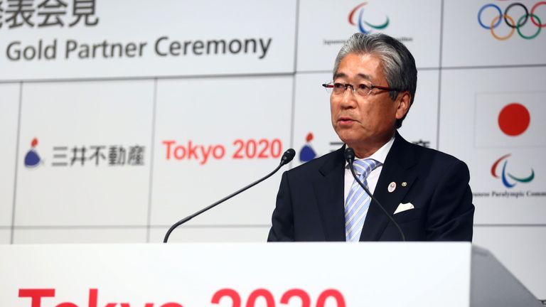 Japanese Olympic Comitee President Tsunekazu Takeda speaks to the media during a press conference held at the Mandarin Oriental on April 20, 2015 in Tokyo, Japan. Mitsui Fudosan Co., Ltd. signed on to become a gold partner sponsor of the Tokyo 2020 Olympics. (Photo by Chris McGrath/Getty Images)
