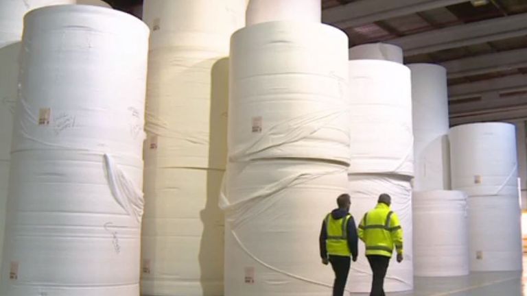 The UK imports all its toilet rolls