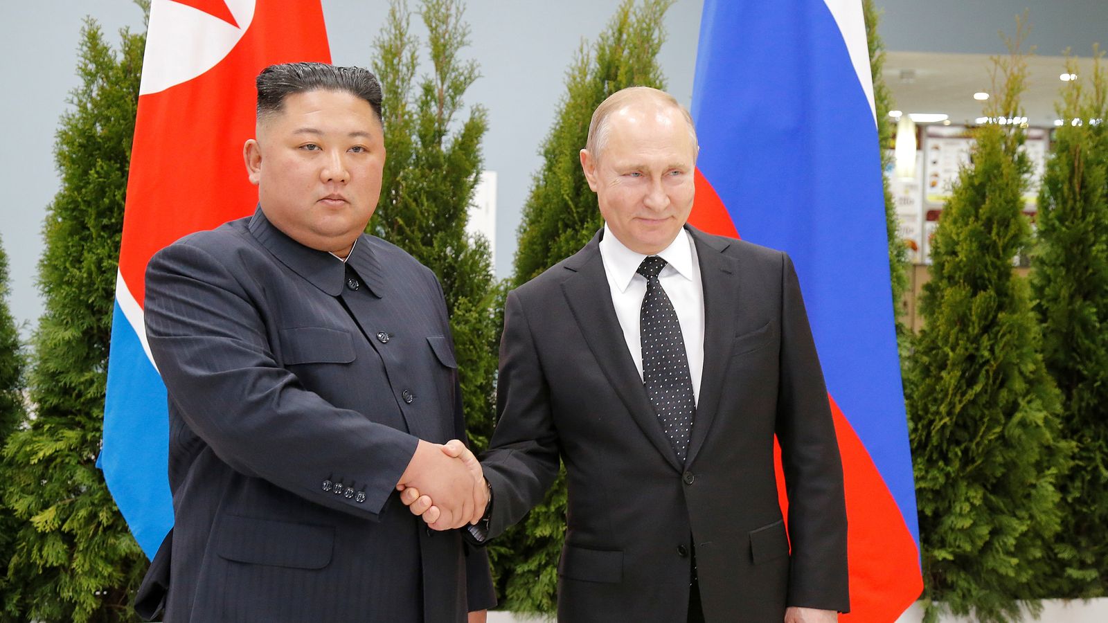 Kim Jong Un and Vladimir Putin meet for first summit in Vladivostok ...
