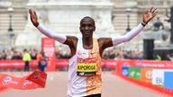 Kenya&#39;s Eliud Kipchoge has won the London Marathon four times including victory in 2019