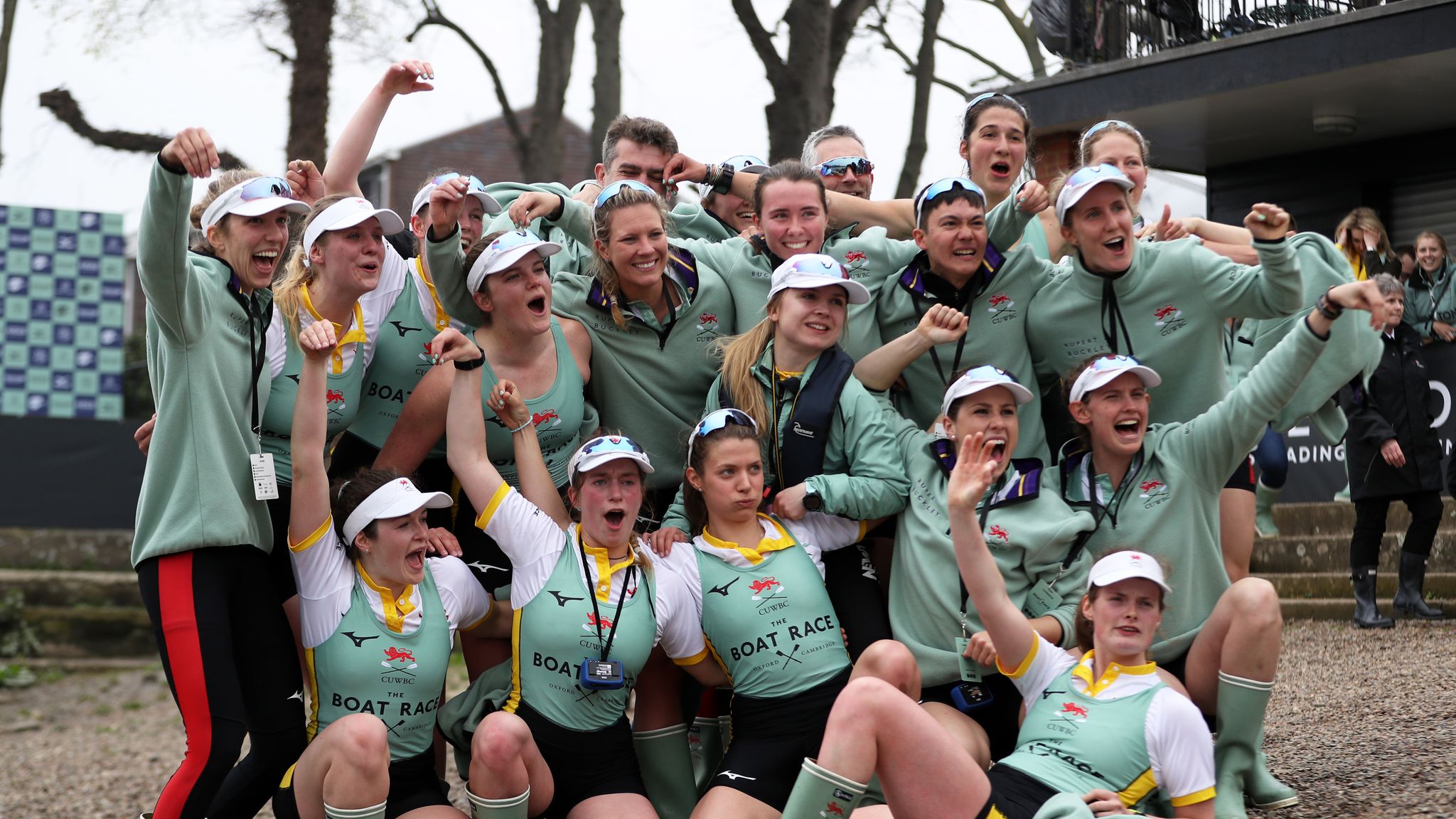 Boat race Cambridge crew featuring Olympic gold medallist James