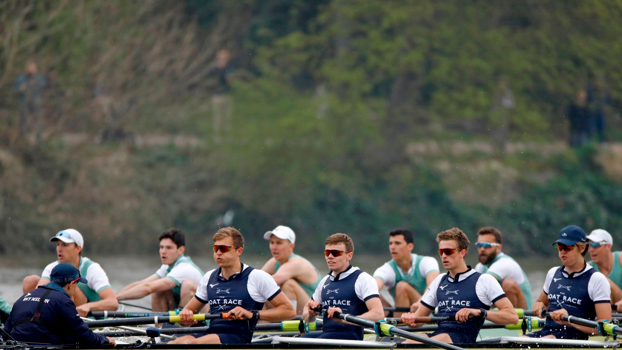 Boat race Cambridge crew featuring Olympic gold medallist James