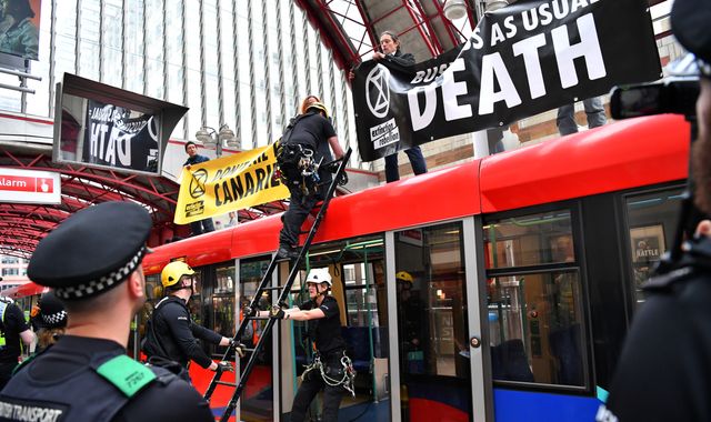 Extinction Rebellion activists disrupt City in fresh protests