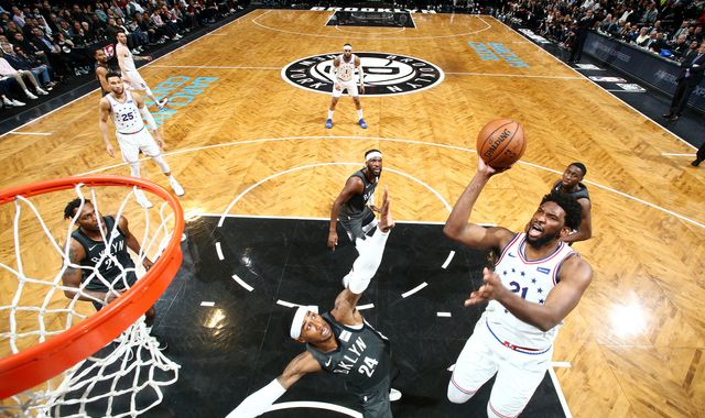 Joel Embiid returns to lead Philadelphia 76ers past Brooklyn Nets in Game Four Joel Embiid returns to lead Philadelphia 76ers past Brooklyn Nets in Game Four
