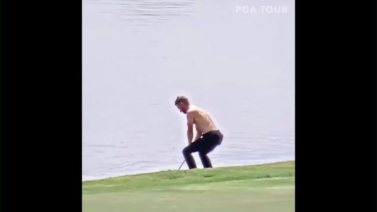 WATCH: Golfer's topless eagle!