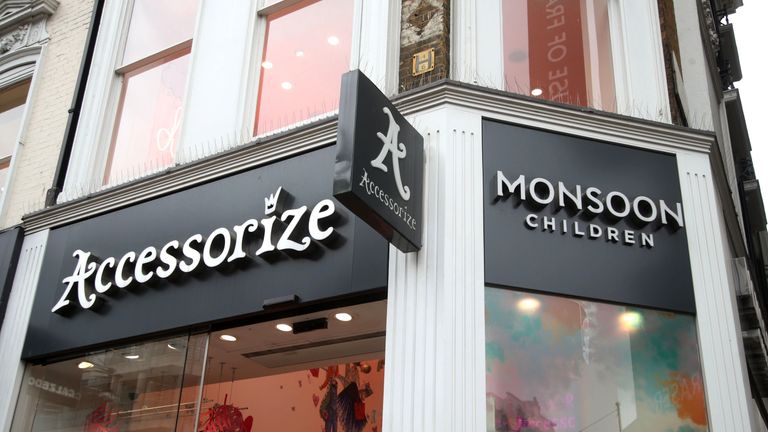 A branch of Accessorize Monsoon Children on Oxford Street, central London