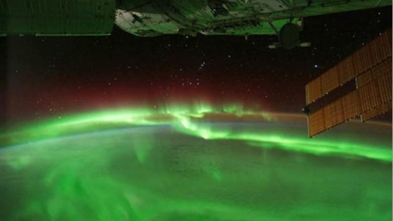 The aurora from the International Space Station.  Pic: NASA