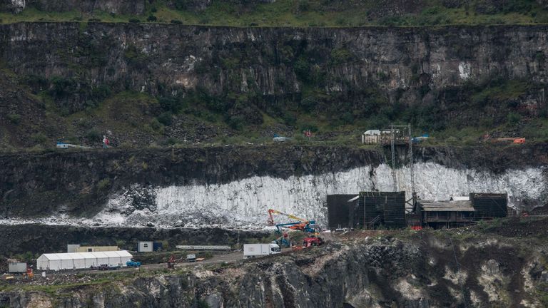 The set of Castle Black being built in Belfast