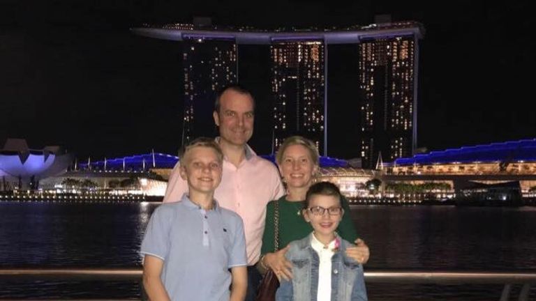 The family were living in Singapore