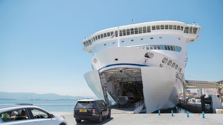 Those who were travelling in a vehicle will be able to cancel their booking with a full refund and to transfer to Plymouth. Pic: Brittany Ferries