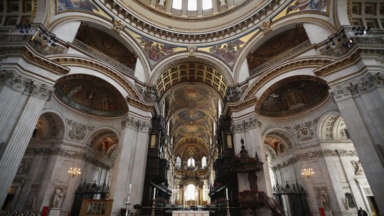 The teenager fell from the whispering gallery and on to the cathedral floor