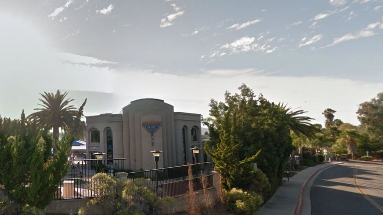 A shooting at the synagogue has left at least two injured. Pic: Google Street View